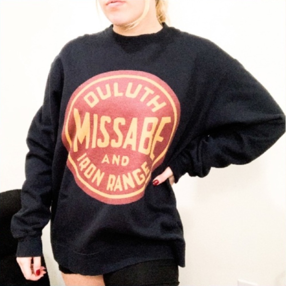 Black Graphic Crewneck